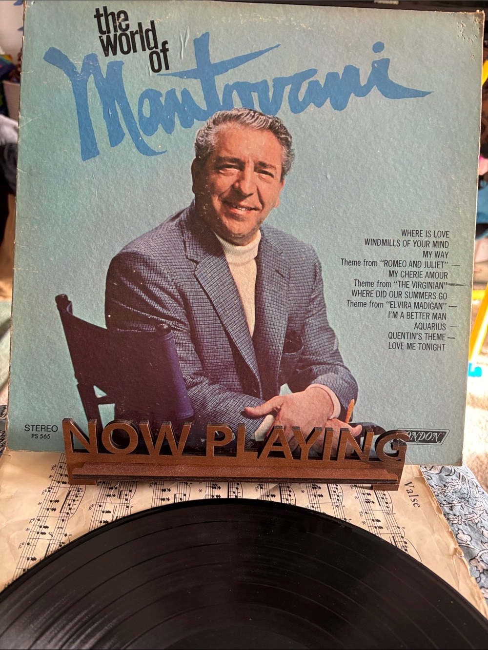 The World of Mantovani Vinyl Album - Elvira Madigan and "Aquarius".